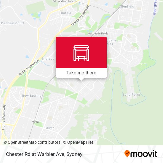 Chester Rd at Warbler Ave map