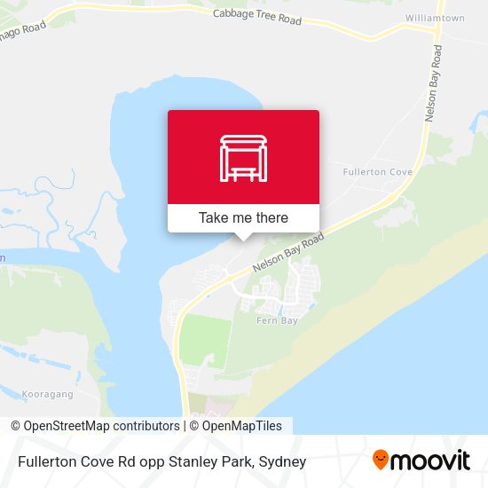 Fullerton Cove Rd opp Stanley Park map