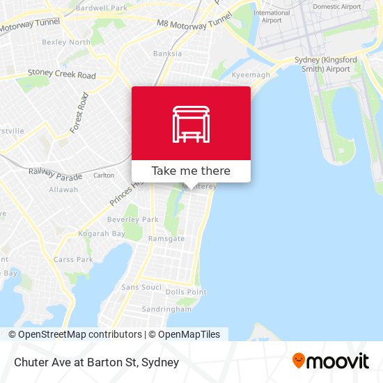 Chuter Ave at Barton St map