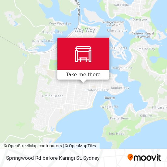 Springwood Rd before Karingi St map