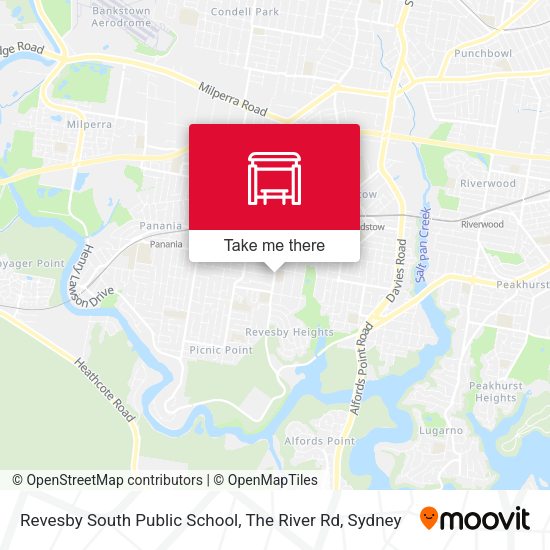 Revesby South Public School, The River Rd map