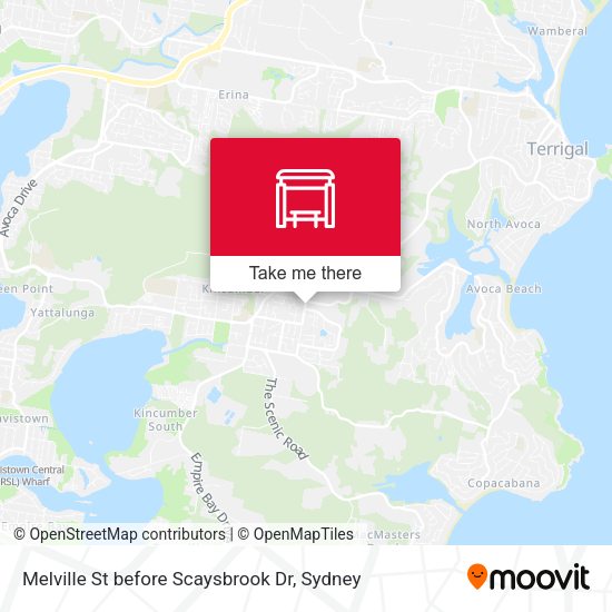 Melville St before Scaysbrook Dr map