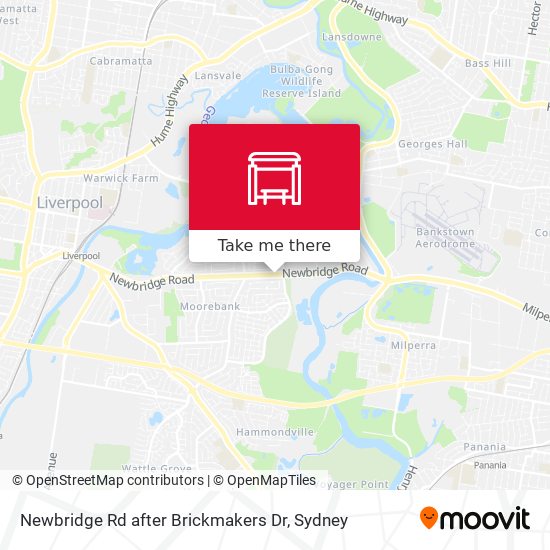 Newbridge Rd after Brickmakers Dr map