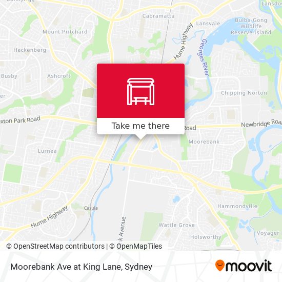 Moorebank Ave at King Lane map