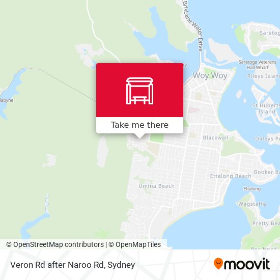 Veron Rd after Naroo Rd map