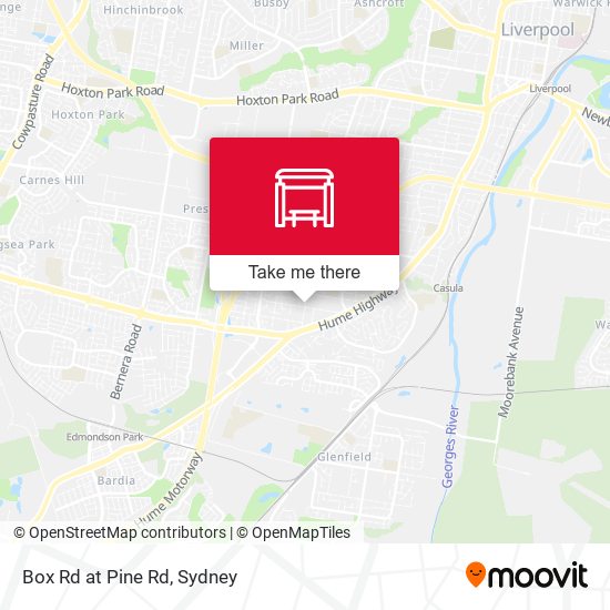 Box Rd at Pine Rd map