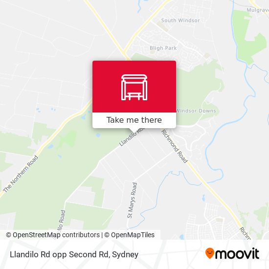 Llandilo Rd opp Second Rd map