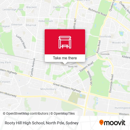 Rooty Hill High School, North Pde map