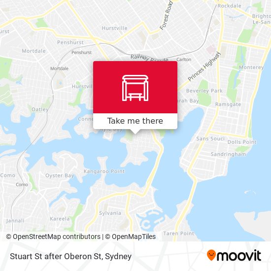 Stuart St after Oberon St map
