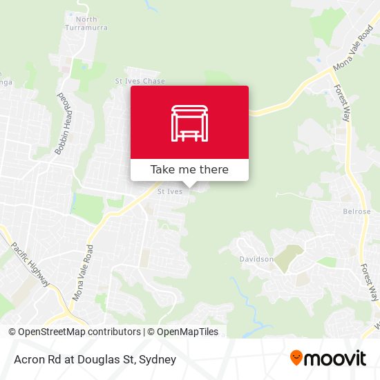 Acron Rd at Douglas St map