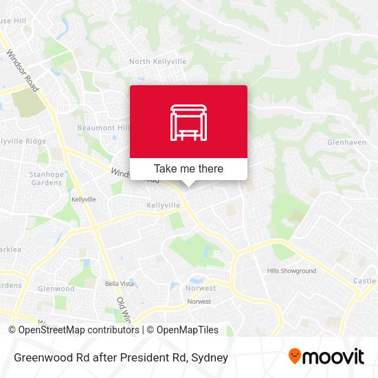 Greenwood Rd after President Rd map