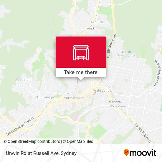 Unwin Rd at Russell Ave map