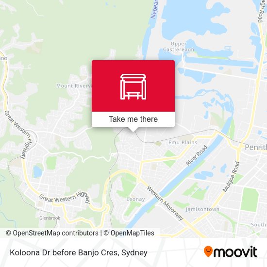 Koloona Dr before Banjo Cres map