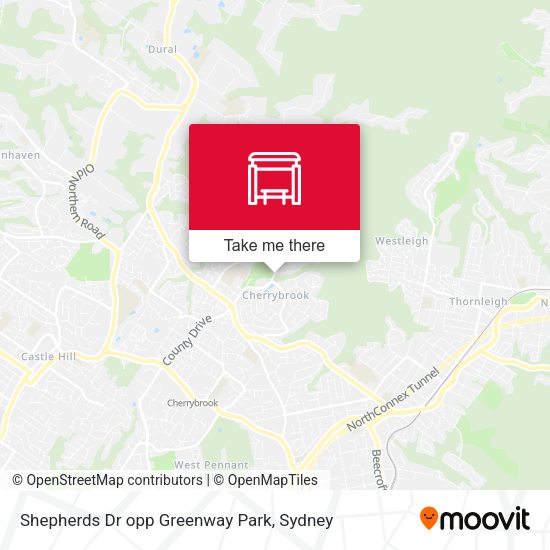 Shepherds Dr opp Greenway Park map