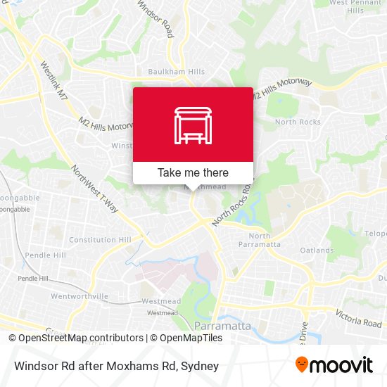 Windsor Rd after Moxhams Rd map