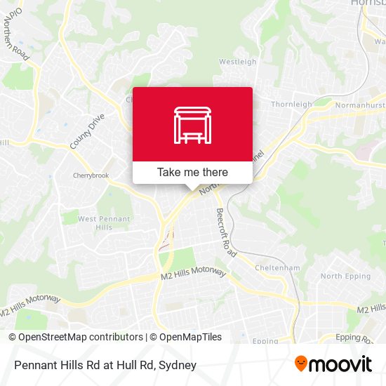 Pennant Hills Rd at Hull Rd map