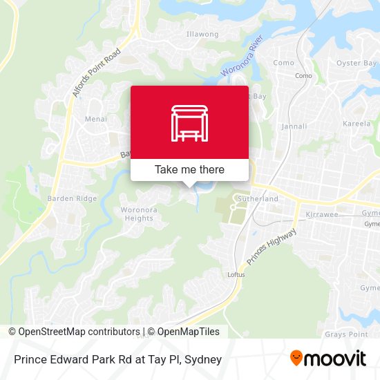 Prince Edward Park Rd at Tay Pl map