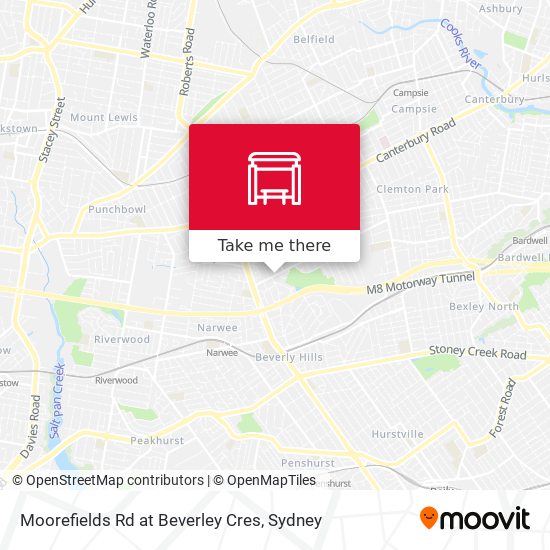 Moorefields Rd at Beverley Cres map