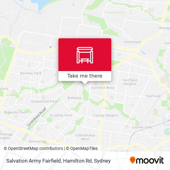 Salvation Army Fairfield, Hamilton Rd map