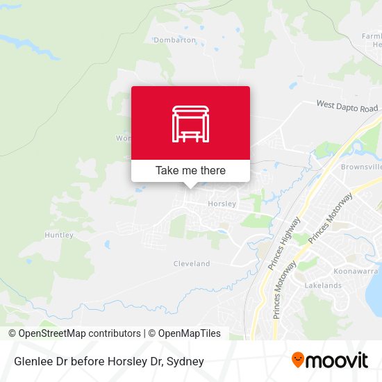 Glenlee Dr before Horsley Dr map