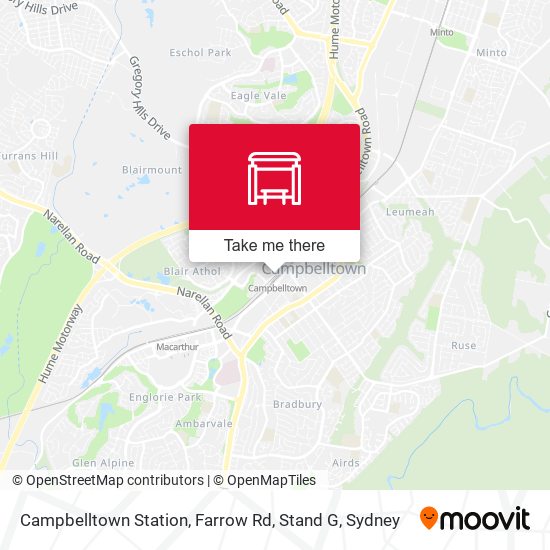 Mapa Campbelltown Station, Farrow Rd, Stand G