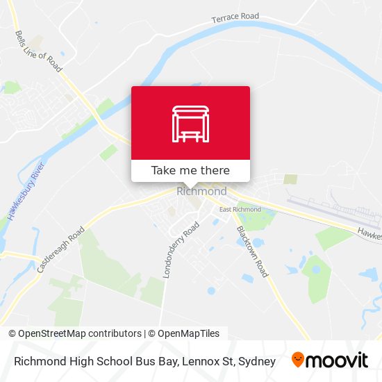 Richmond High School Bus Bay, Lennox St map