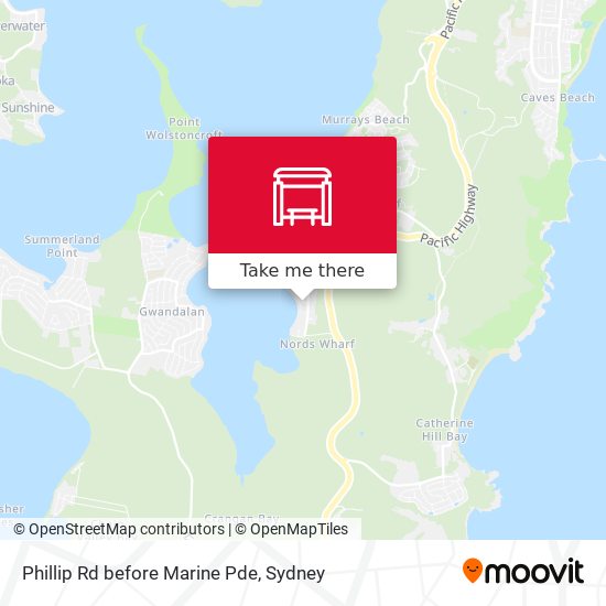 Phillip Rd before Marine Pde map