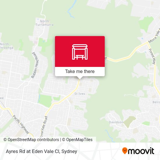 Ayres Rd at Eden Vale Cl map