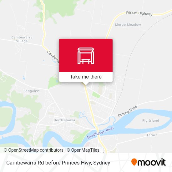 Cambewarra Rd before Princes Hwy map