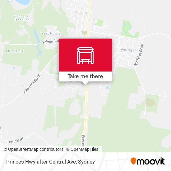 Princes Hwy after Central Ave map