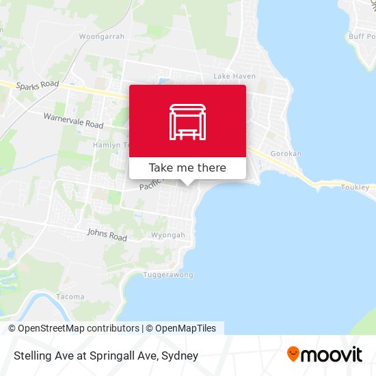 Stelling Ave at Springall Ave map