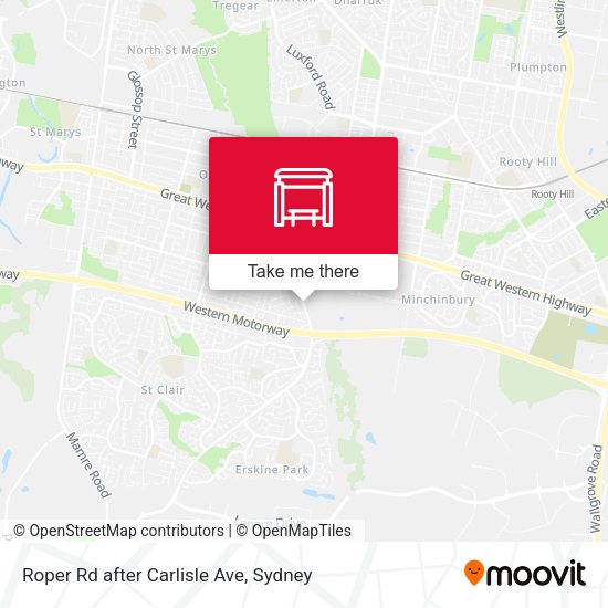 Roper Rd after Carlisle Ave map