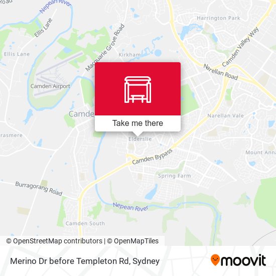 Merino Dr before Templeton Rd map