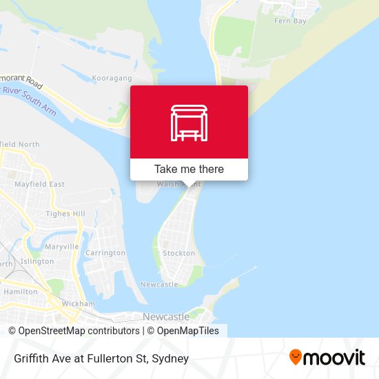 Griffith Ave at Fullerton St map