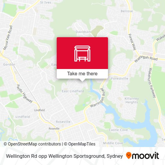 Wellington Rd opp Wellington Sportsground map