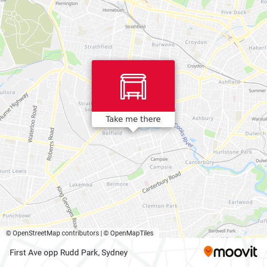First Ave opp Rudd Park map