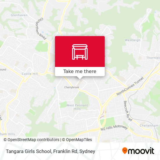 Mapa Tangara Girls School, Franklin Rd