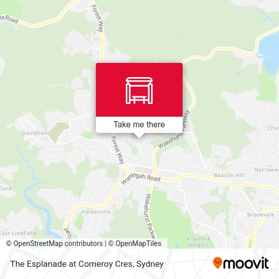 The Esplanade at Comeroy Cres map