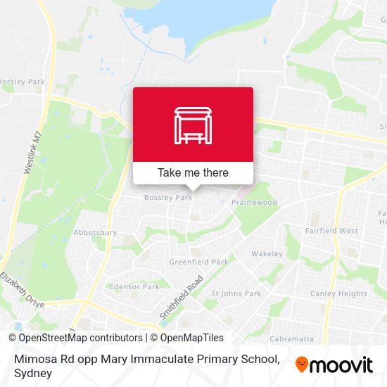 Mimosa Rd opp Mary Immaculate Primary School map
