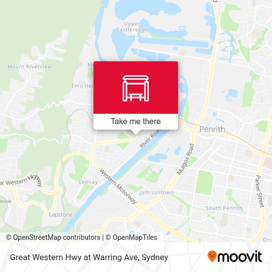 Great Western Hwy at Warring Ave map