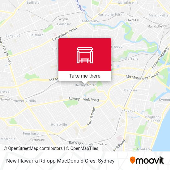New Illawarra Rd opp MacDonald Cres map