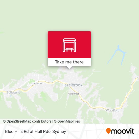 Blue Hills Rd at Hall Pde map