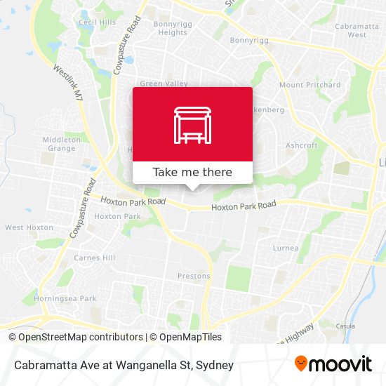 Mapa Cabramatta Ave at Wanganella St