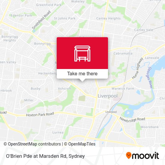 O'Brien Pde at Marsden Rd map
