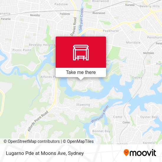 Lugarno Pde at Moons Ave stop Routes, Schedules, and Fares