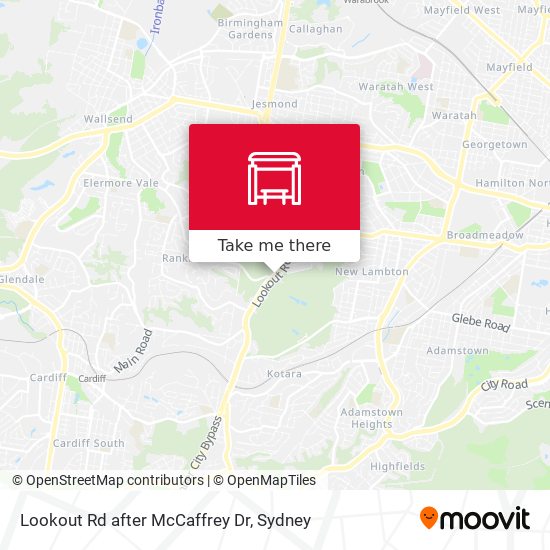 Lookout Rd after McCaffrey Dr map