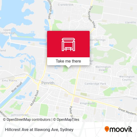 Hillcrest Ave at Illawong Ave map