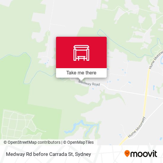 Medway Rd before Carrada St map