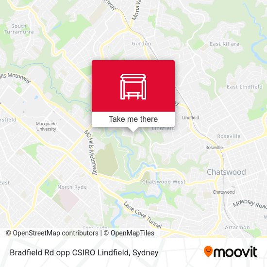 Bradfield Rd opp CSIRO Lindfield map