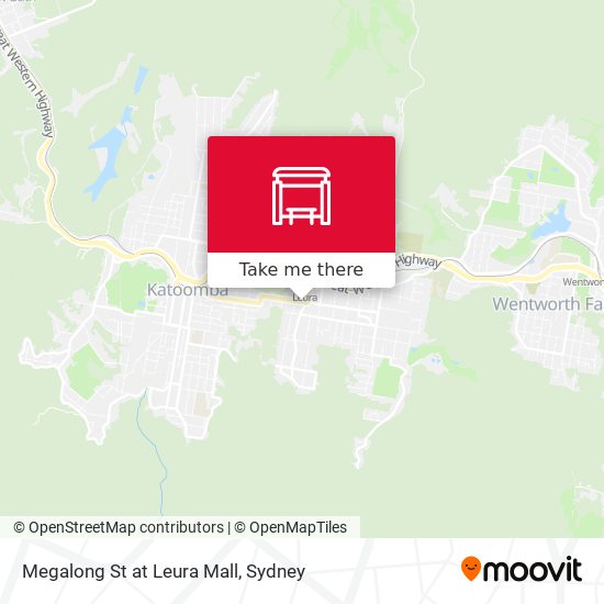 Megalong St at Leura Mall map